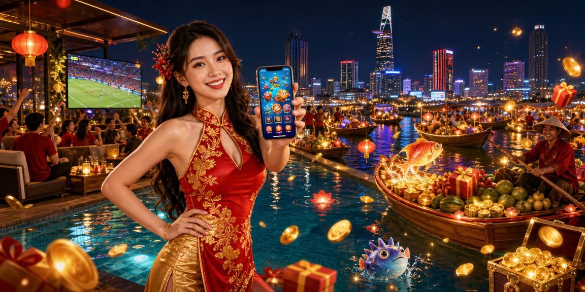 Khung cảnh chợ đêm Hồ Chí Minh – người dùng thư giãn với bắn cá và slot trực tuyến
